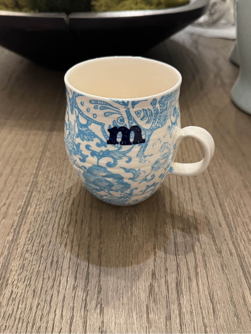 Anthropologie Homegrown initial M mug